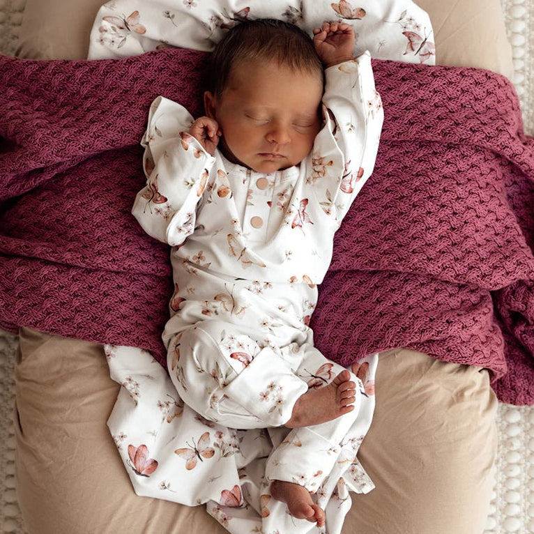 Snuggle Hunny Organic Baby Growsuit - Butterflies