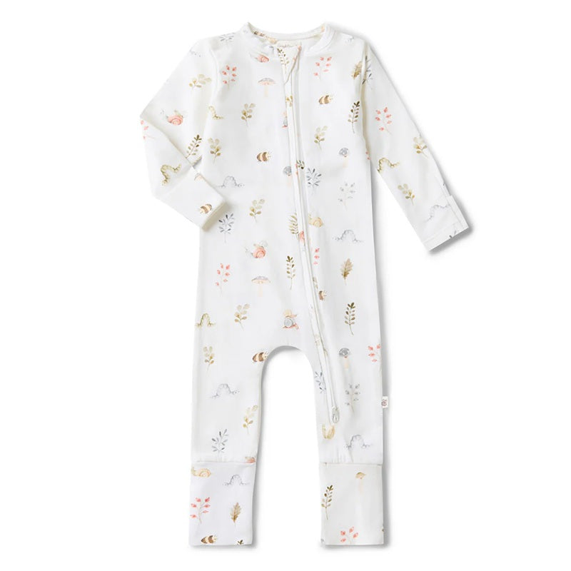 Snuggle Hunny Organic Baby Snugglesuit Convertible Romper - Garden Friends