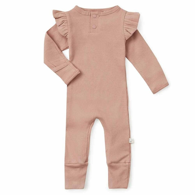 Snuggle Hunny Organic Baby Growsuit - Rose