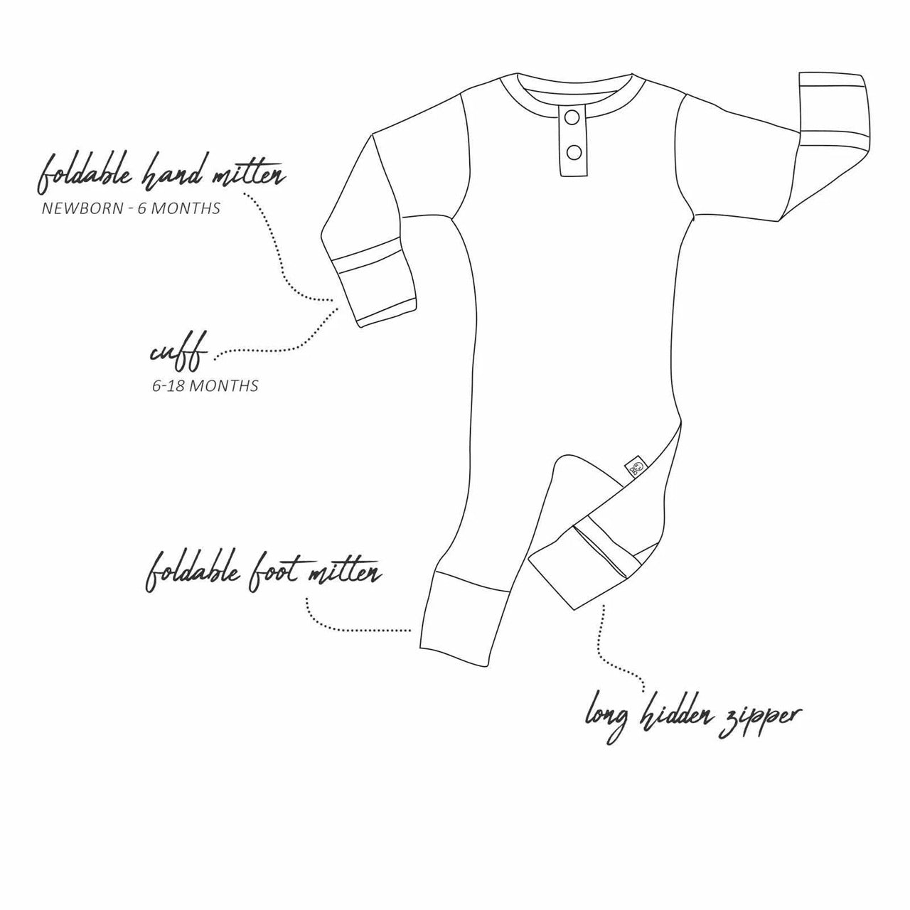 Snuggle Hunny Organic Baby Growsuit - Rose Stripe