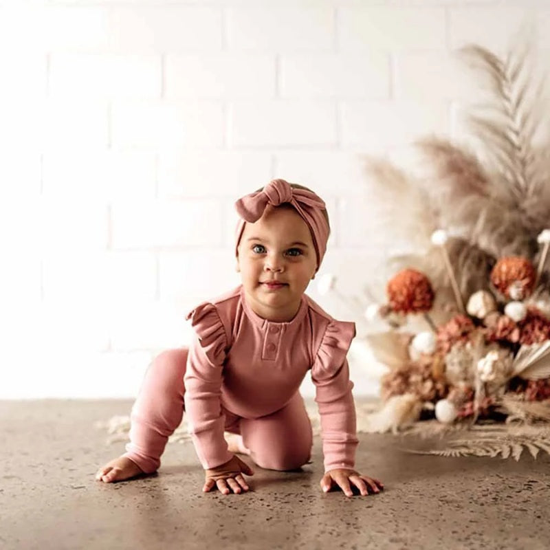 Snuggle Hunny Organic Baby Growsuit - Rose