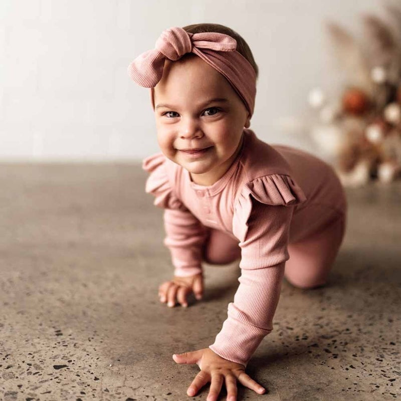 Snuggle Hunny Organic Baby Growsuit - Rose