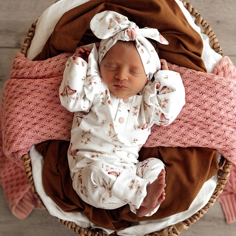 Snuggle Hunny Organic Baby Growsuit - Butterflies