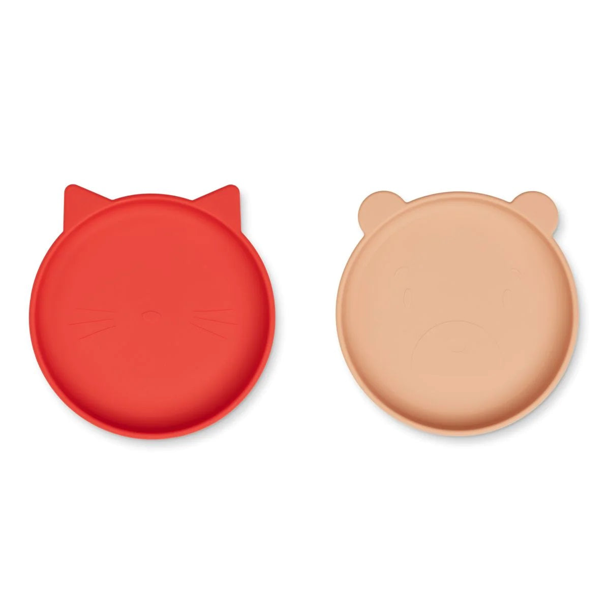 Liewood Olivia Silicone Plates - 2 Pk - Apple Red/Tuscany Rose