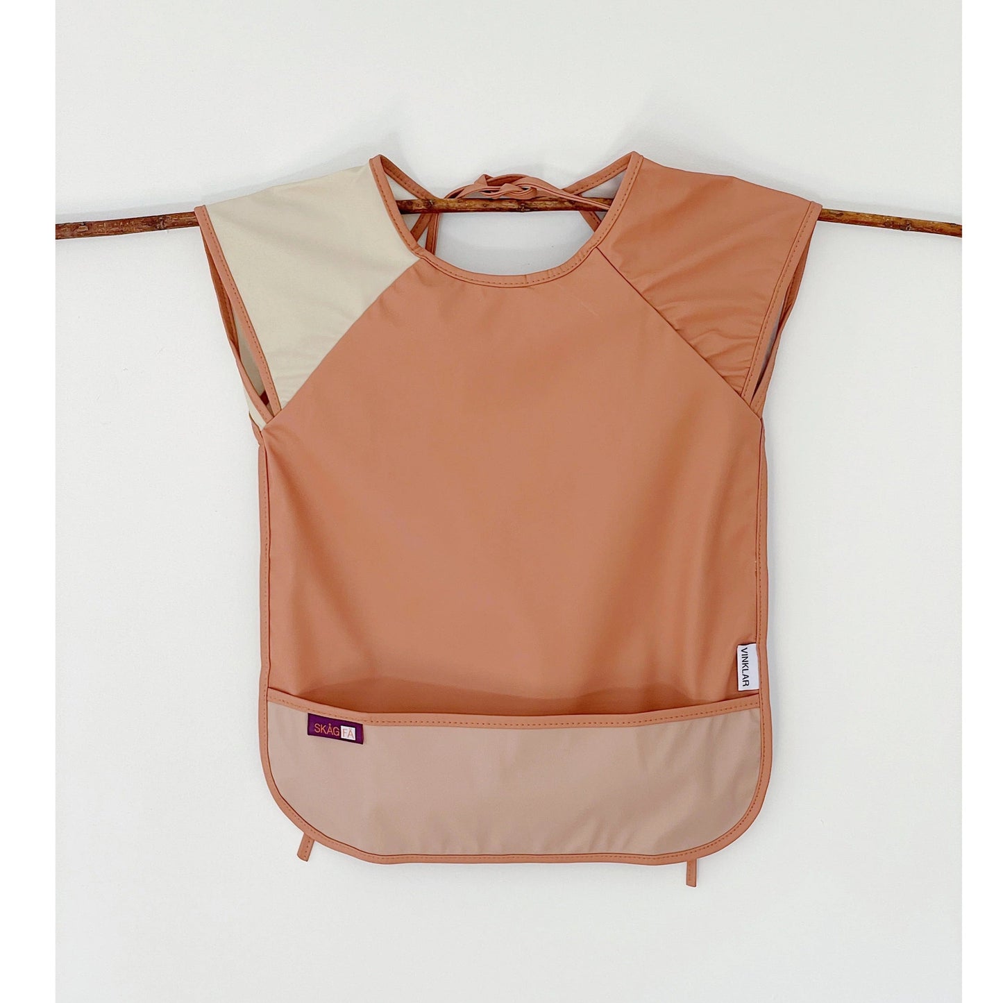 Skagfa Vinklar Waterproof First Bib - Terracotta