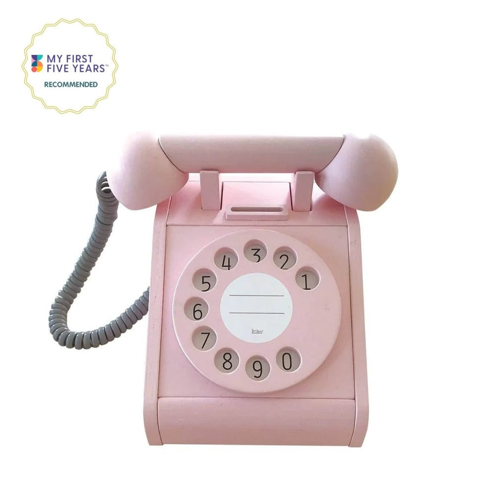 Kiko & GG Wooden Play Telephone - Pink