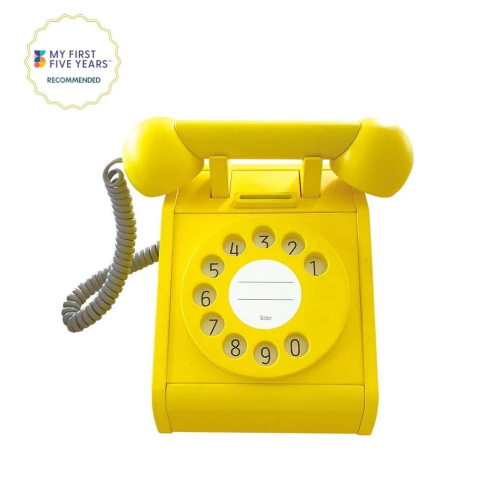 Kiko & GG Wooden Play Telephone - Yellow
