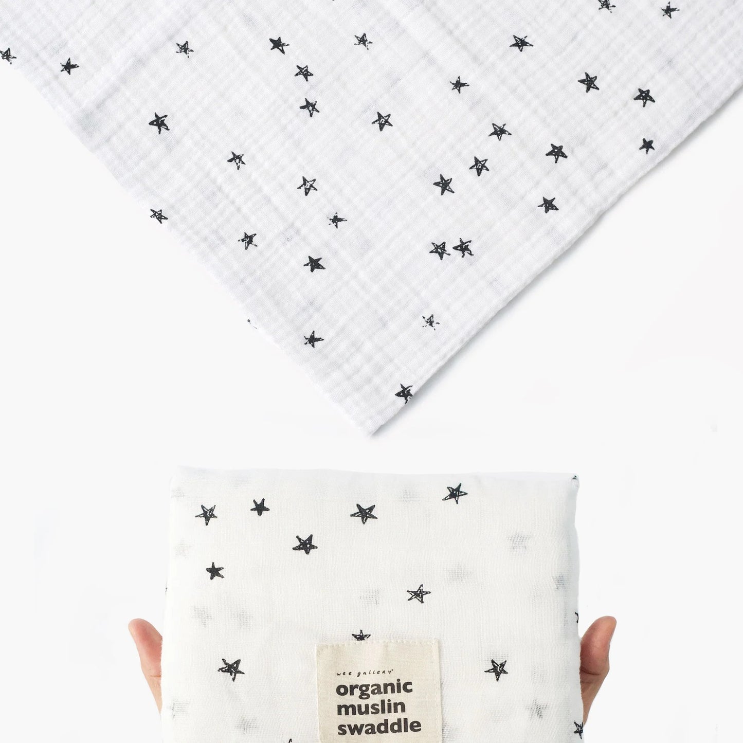 Wee Gallery Organic Sensory Muslin Swaddle - Stars
