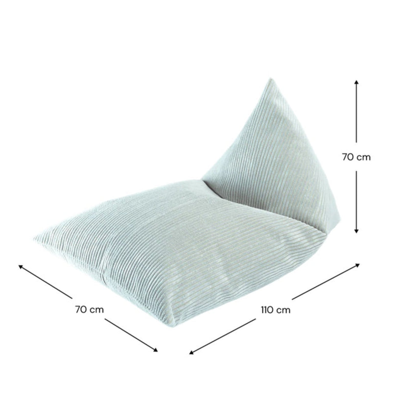 Wigiwama Big Lounger Beanbag Chair - Corduroy Peppermint