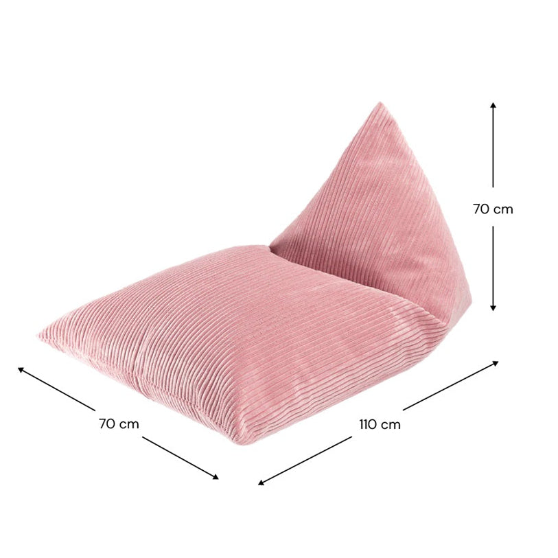 Wigiwama Big Lounger Beanbag Chair - Corduroy Pink Mousse