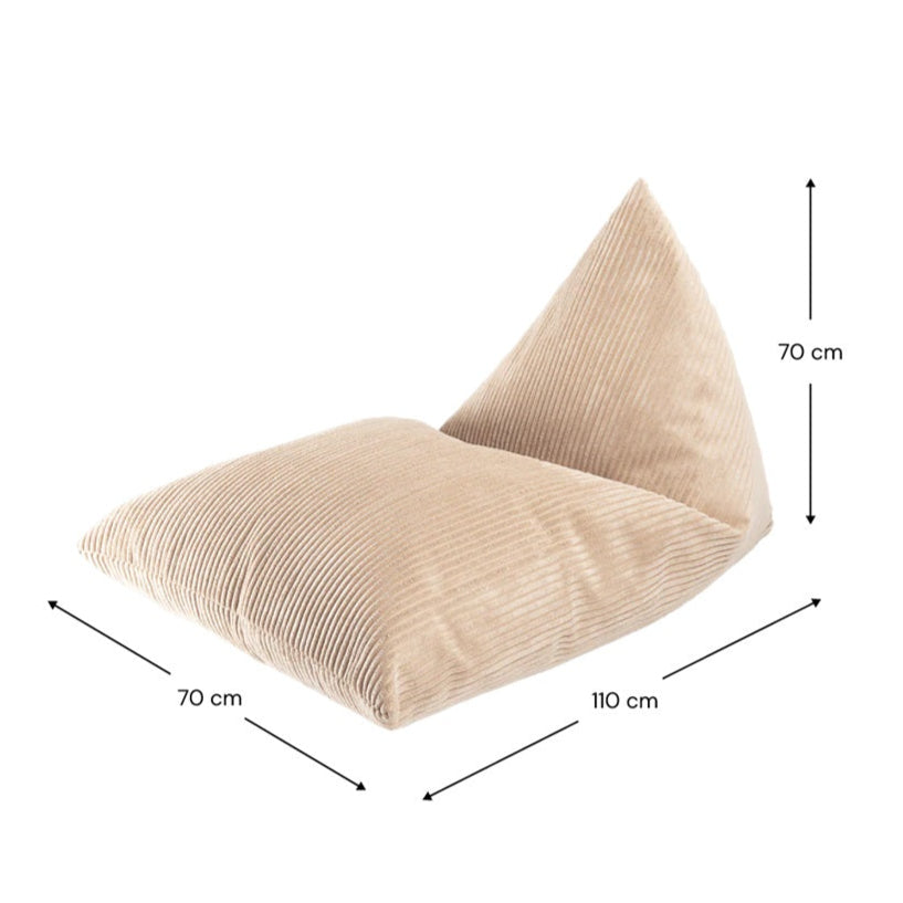 Wigiwama Big Lounger Beanbag Chair - Corduroy Brown Sugar