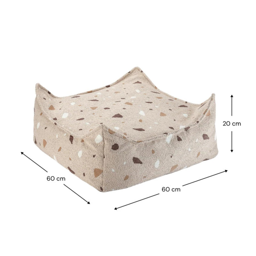 Wigiwama Square Ottoman - Terrazzo Sand