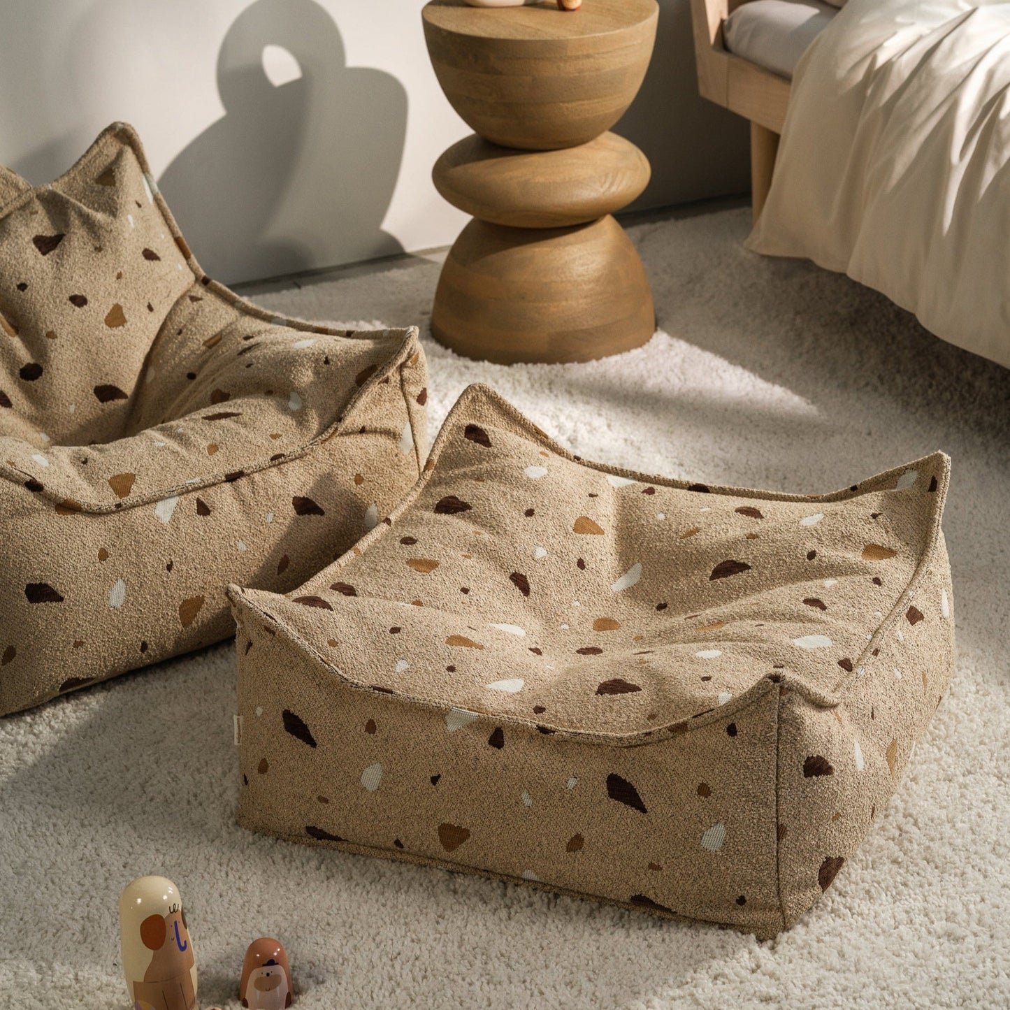 Wigiwama Square Ottoman - Terrazzo Sand