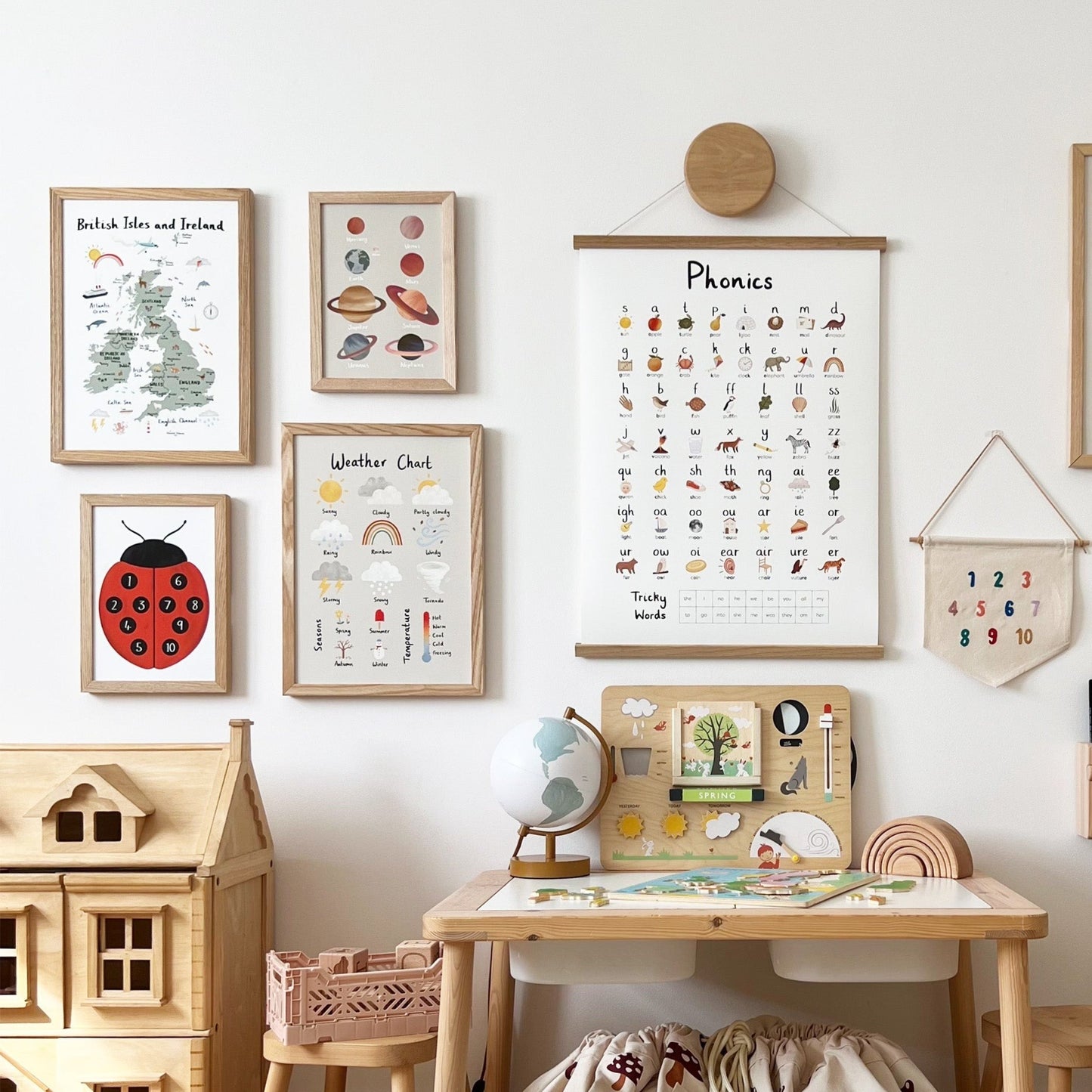 Planets Art Print In Stone by Kid of the Village (6 Sizes Available)