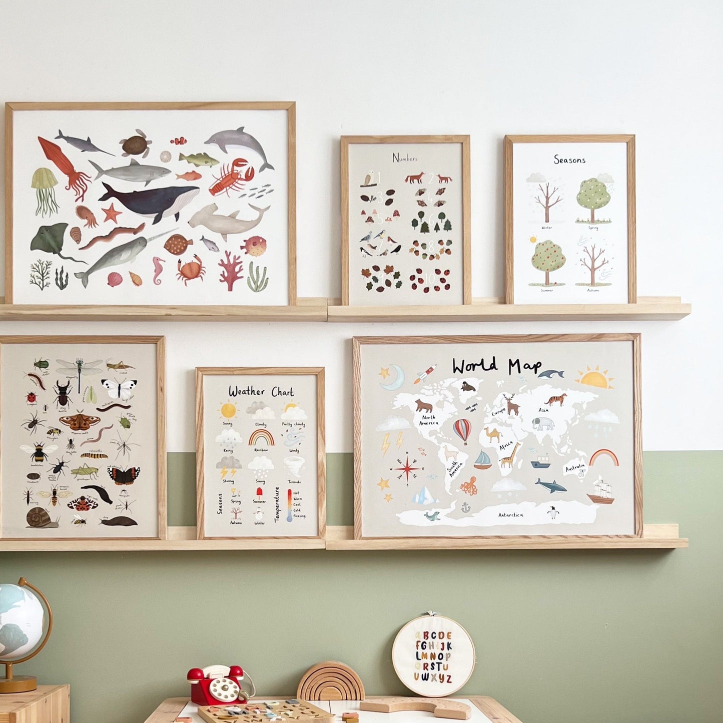 Seasons Art Print In White by Kid of the Village (6 Sizes Available)