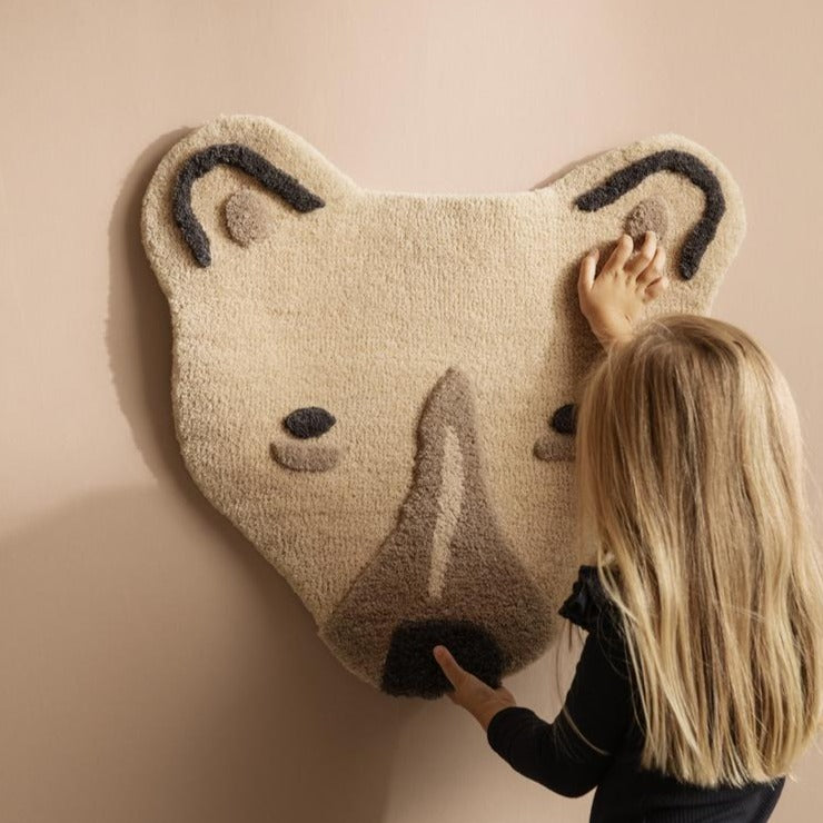 Ferm Living Tufted Polar Bear Head - Off White