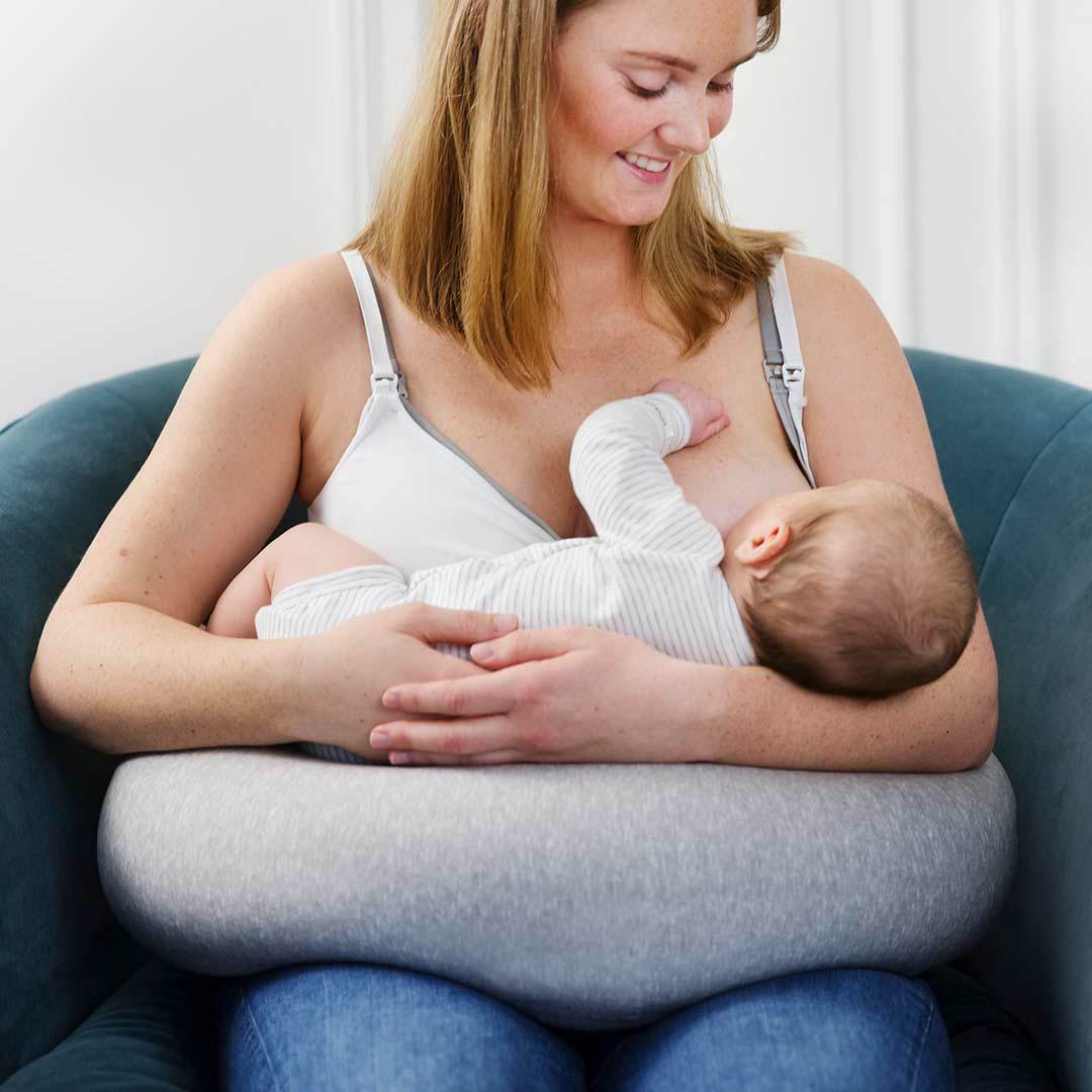 bbhugme Nursing Pillow - Beige Melange/Vanilla
