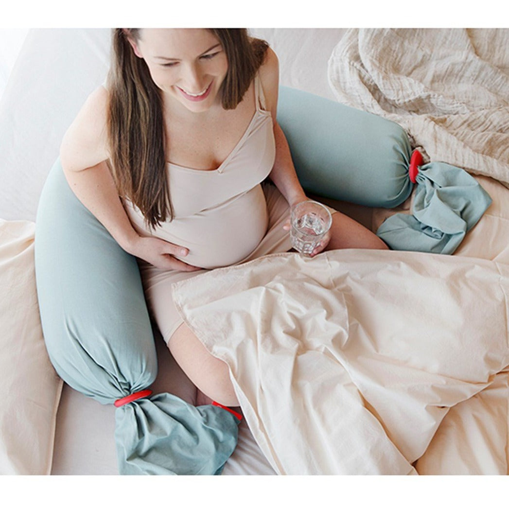 bbhugme Pregnancy Pillow - Eucalyptus/Coral