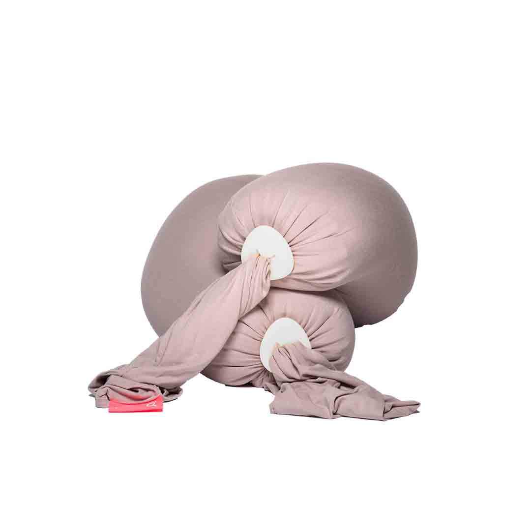 bbhugme Pregnancy Pillow - Dusty Pink/Vanilla