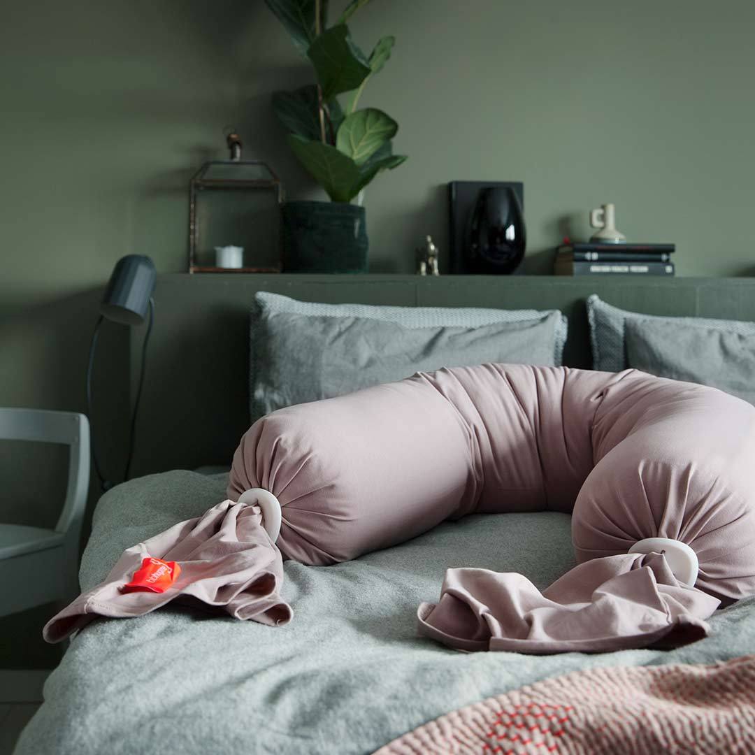 bbhugme Pregnancy Pillow - Dusty Pink/Vanilla