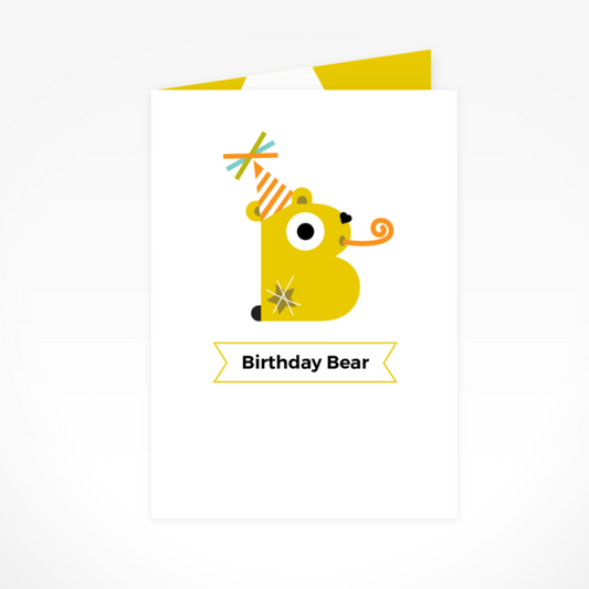 The Birthday Bear Greeting Card By The Jam Tart