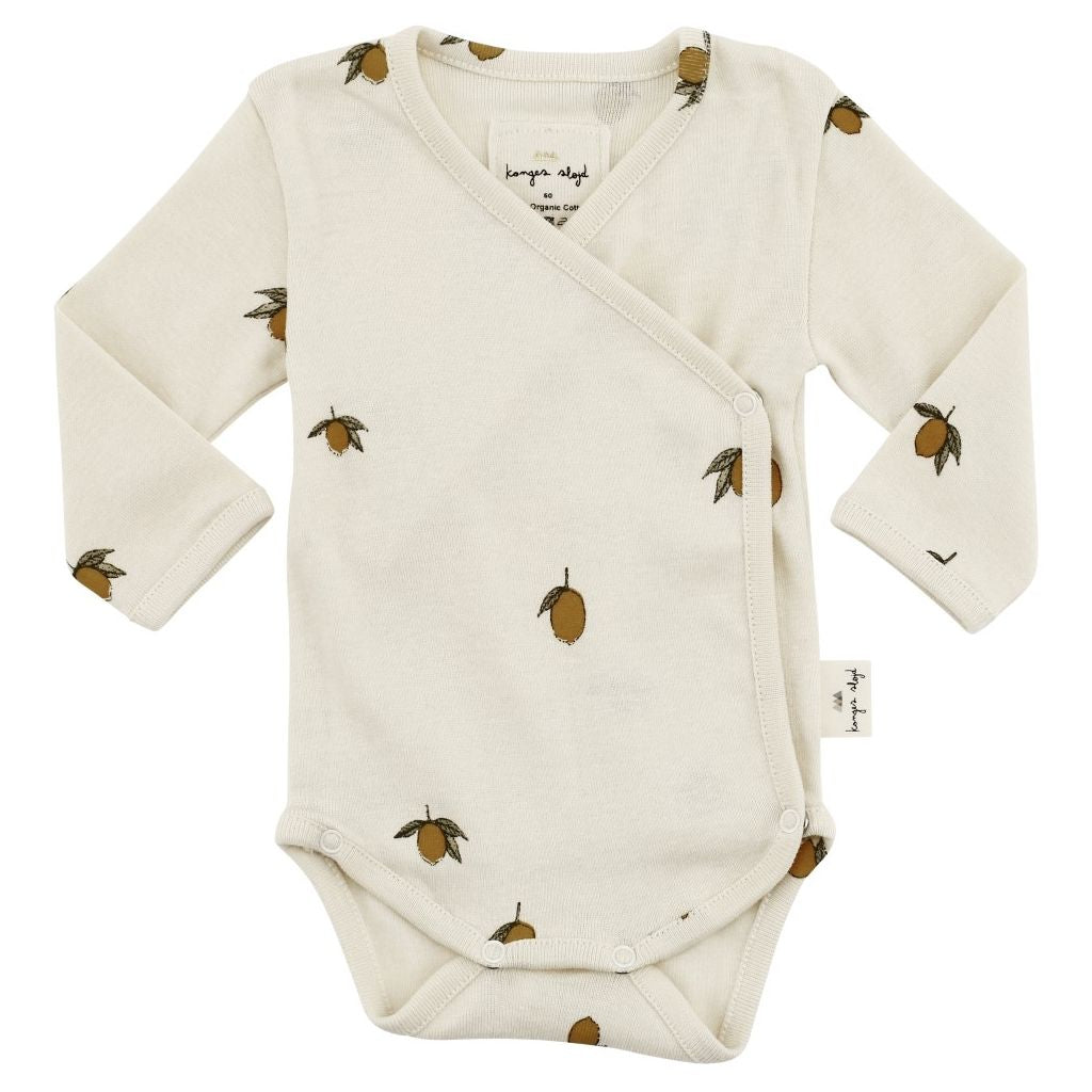 Konges Slojd Organic Newborn Bodysuit - Lemon