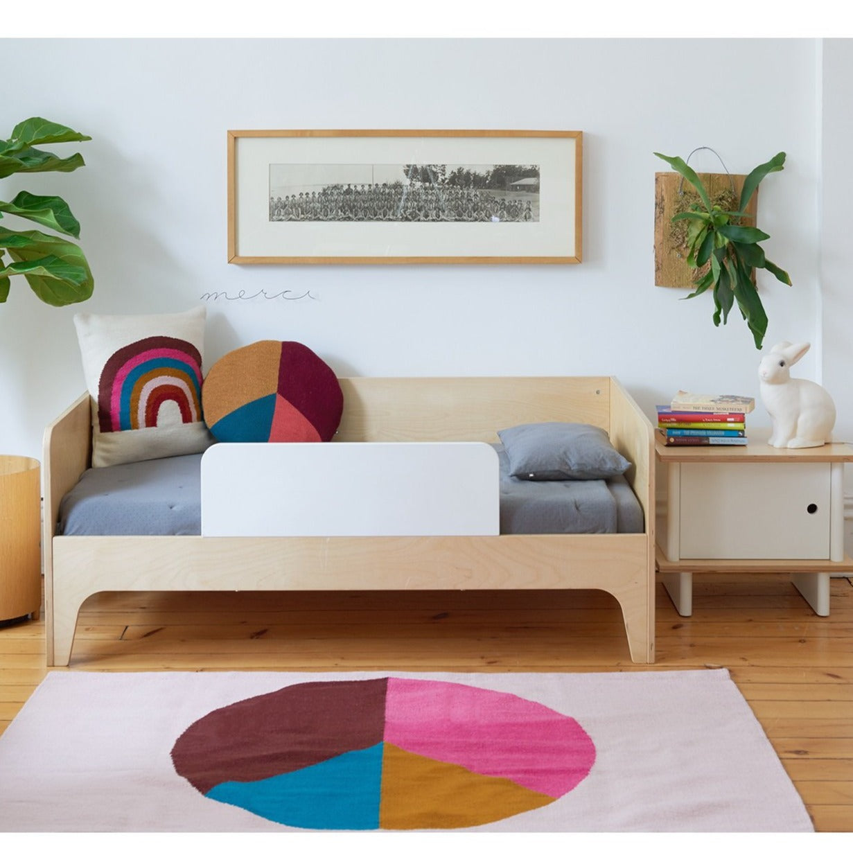 Oeuf NYC Perch Toddler Bed - White & Birch