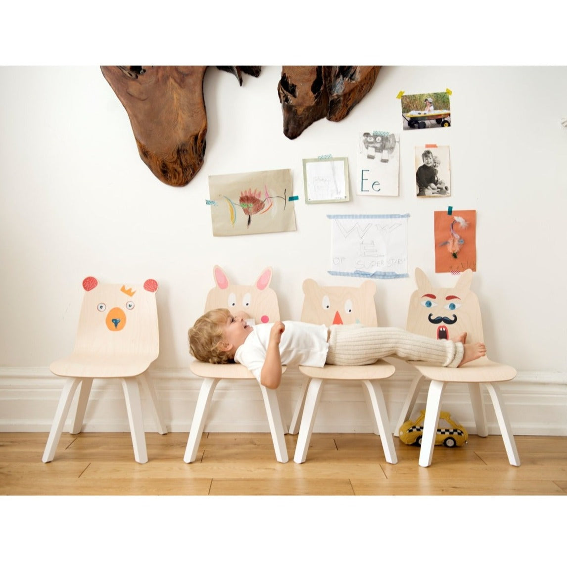 Oeuf NYC Set of 2 Play Chairs - Bear (2 Colours Available)