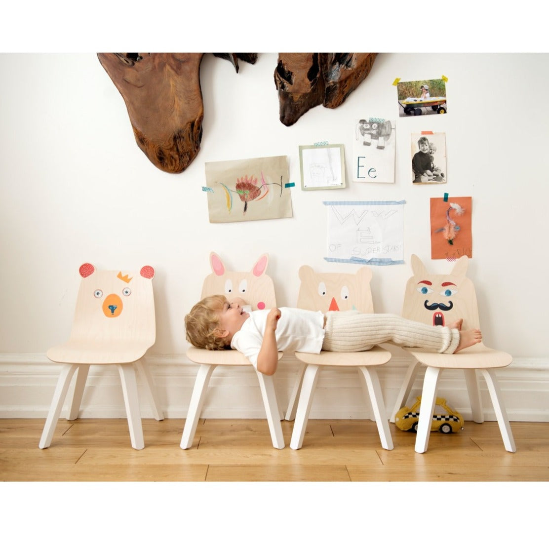 Oeuf NYC Set of 2 Play Chairs - Rabbit (2 Colours Available)