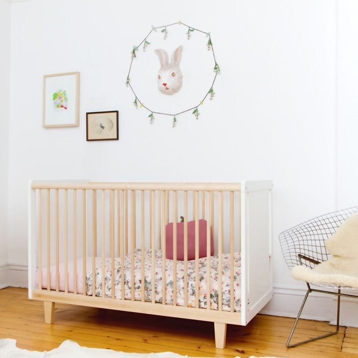 Oeuf NYC Rhea Cot Bed - White & Birch