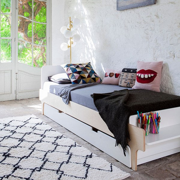 Oeuf NYC River Single Bed - White & Birch