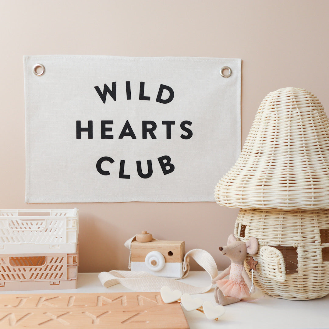 'Wild Hearts Club' Wall Banner by Leonie & The Leopard