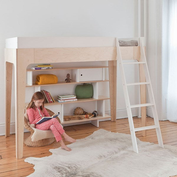 Oeuf NYC Perch Loft Bed - White & Birch