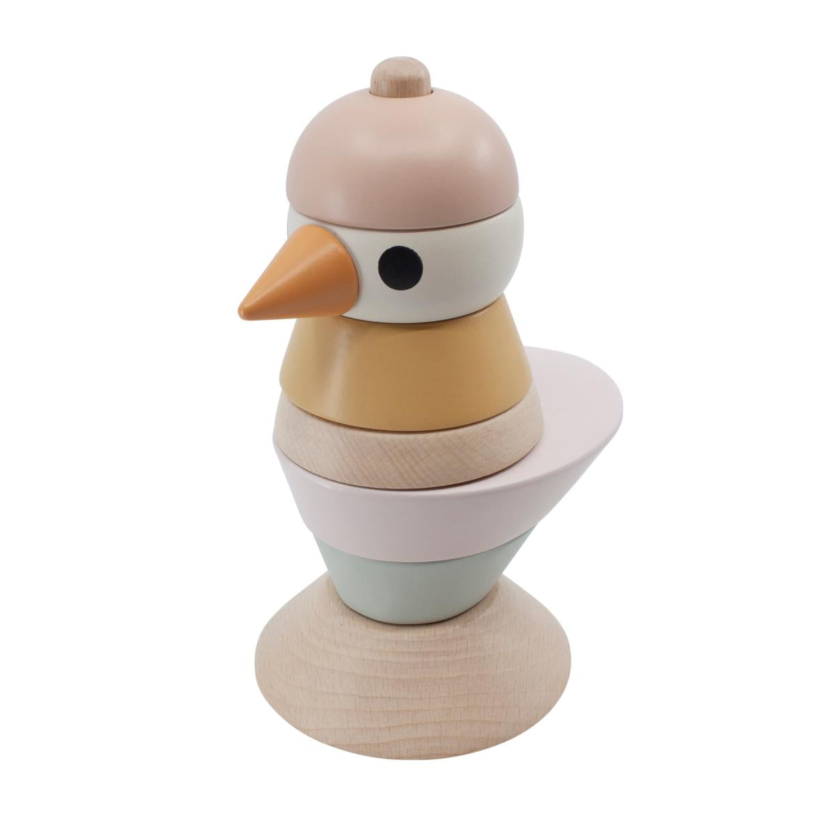 Sebra Wooden Stacking Bird - Cotton Candy Pink