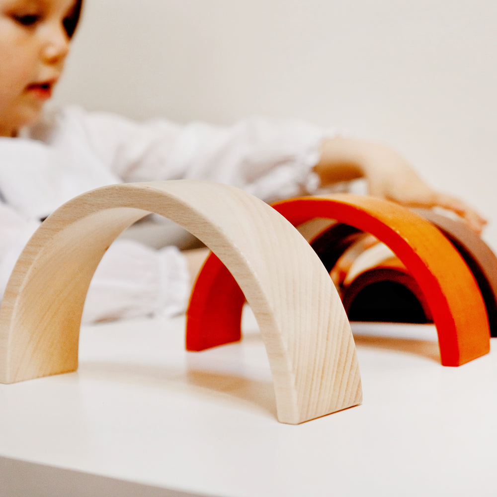 Bigjigs Orange Rainbow Stacking Toy