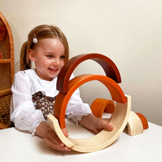 Bigjigs Orange Rainbow Stacking Toy