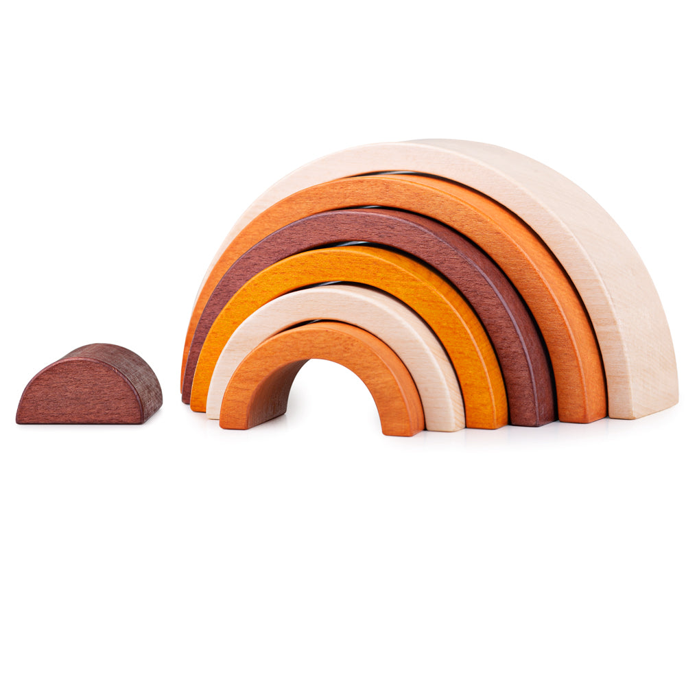 Bigjigs Orange Rainbow Stacking Toy