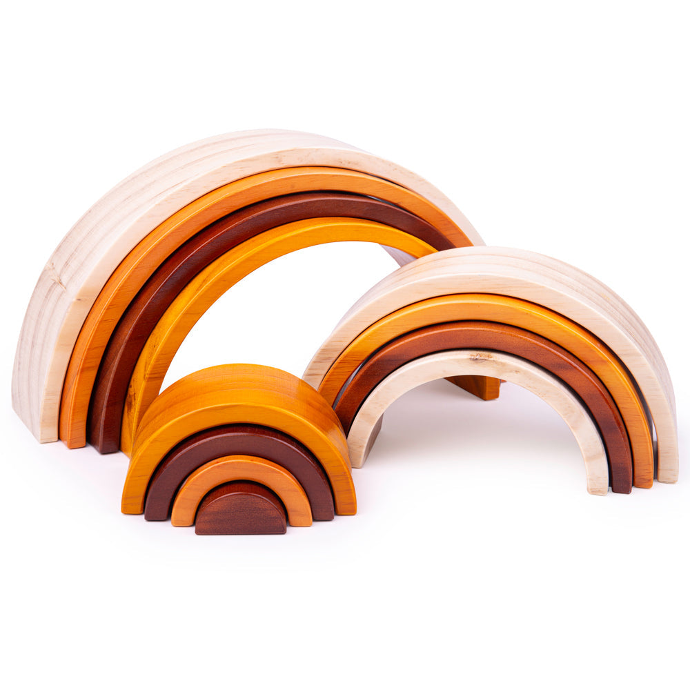 Bigjigs Orange Rainbow Stacking Toy - Large