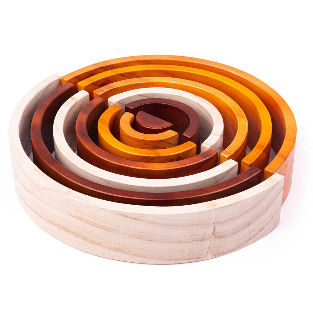 Bigjigs Orange Rainbow Stacking Toy - Large