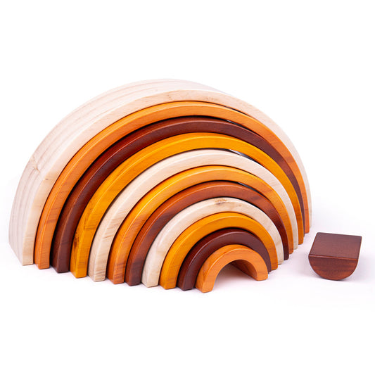 Bigjigs Orange Rainbow Stacking Toy - Large