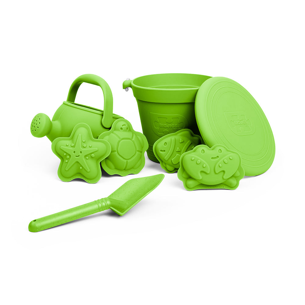 Bigjigs Silicone Beach Toys Bundle - Meadow Green