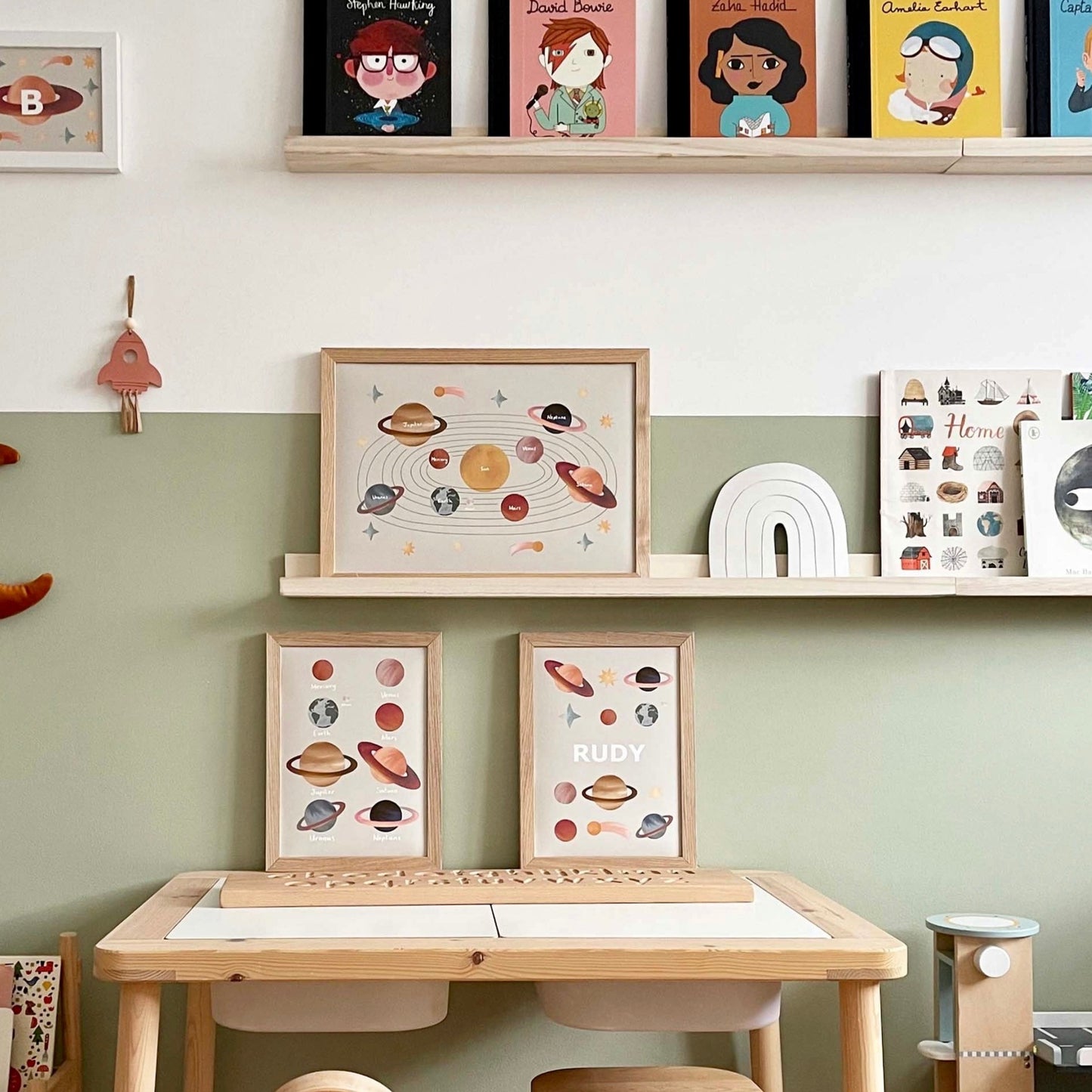 Solar System Art Print In Stone by Kid of the Village (6 Sizes Available)