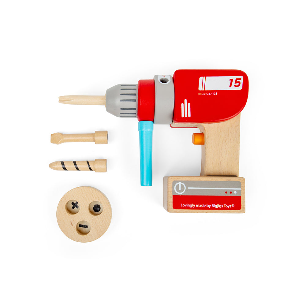 Bigjigs Wooden Toy Drill