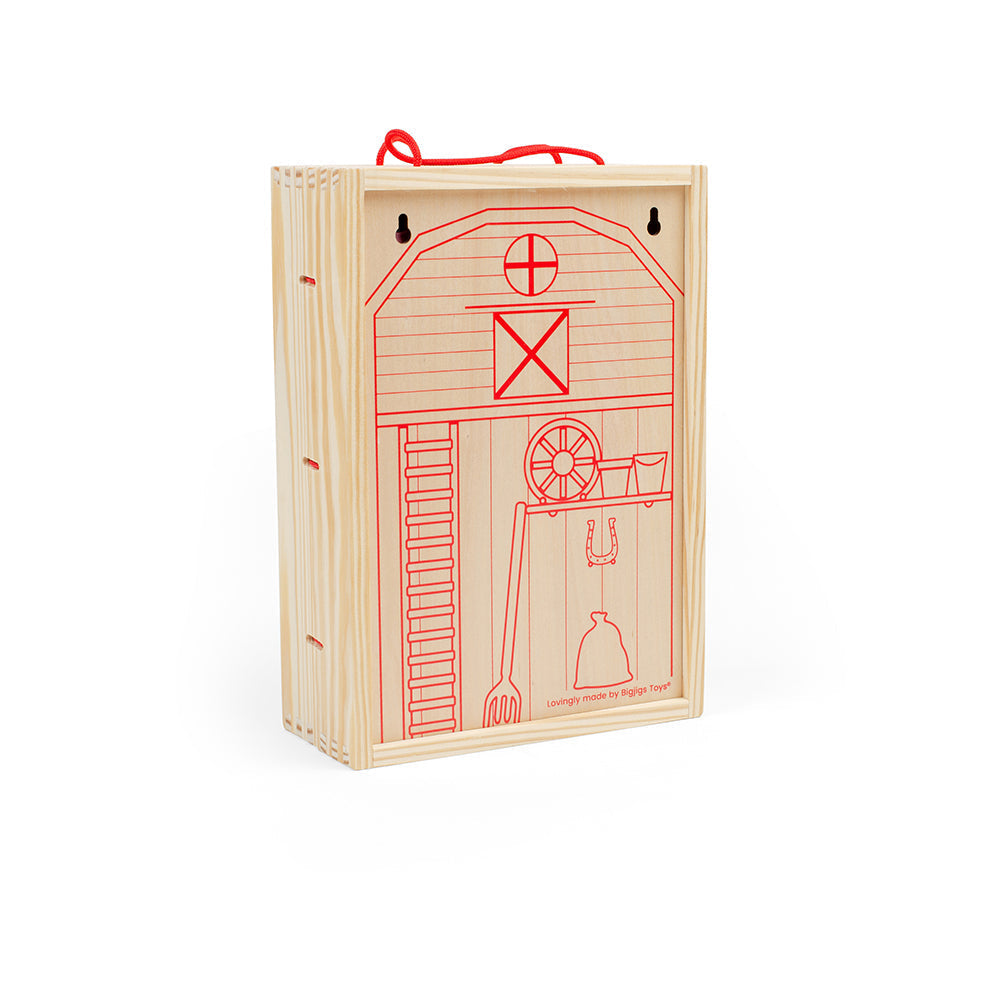 Bigjigs Wooden Farm Animal Playbox