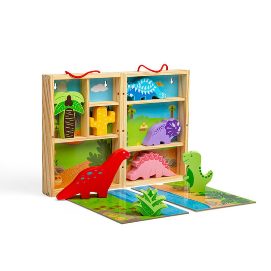 Bigjigs Wooden Dinosaur Animal Playbox