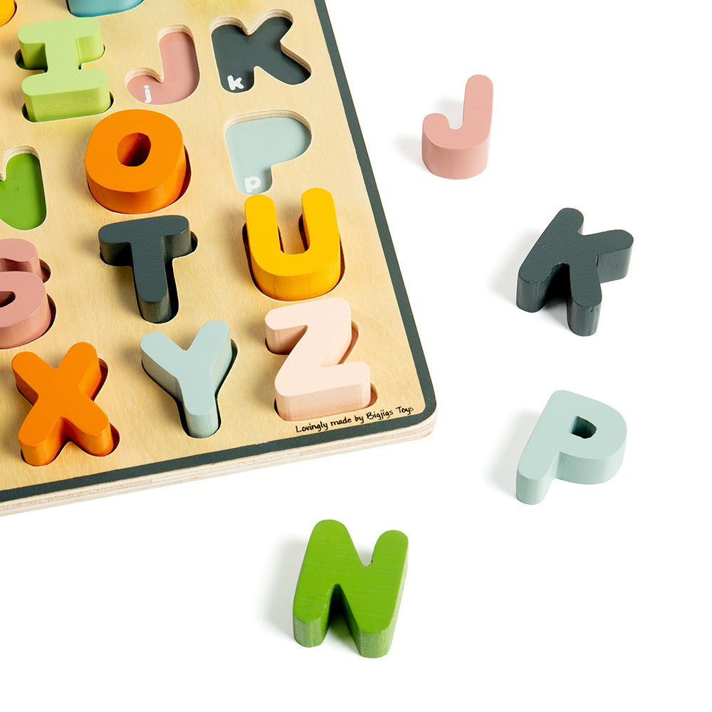 Bigjigs Wooden Abc Puzzle - Uppercase