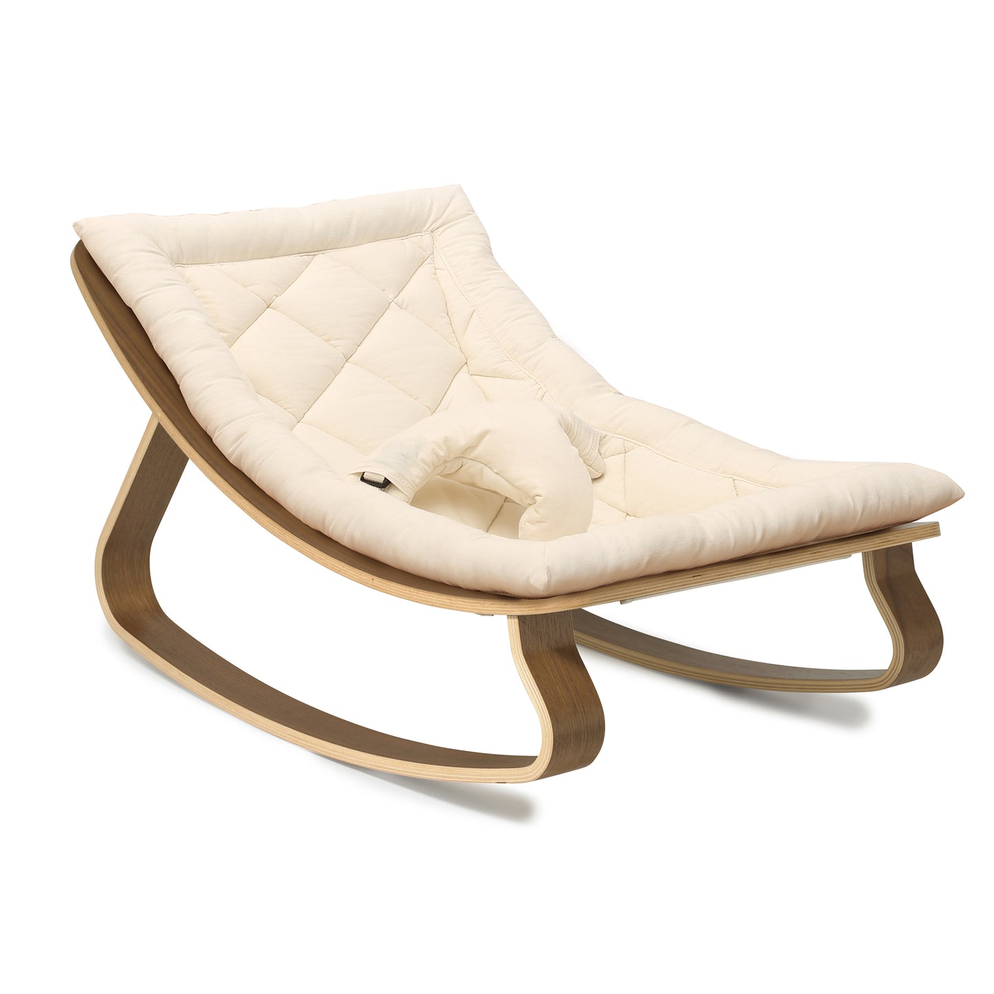 Charlie Crane Levo Baby Rocker - Walnut with Organic White Seat