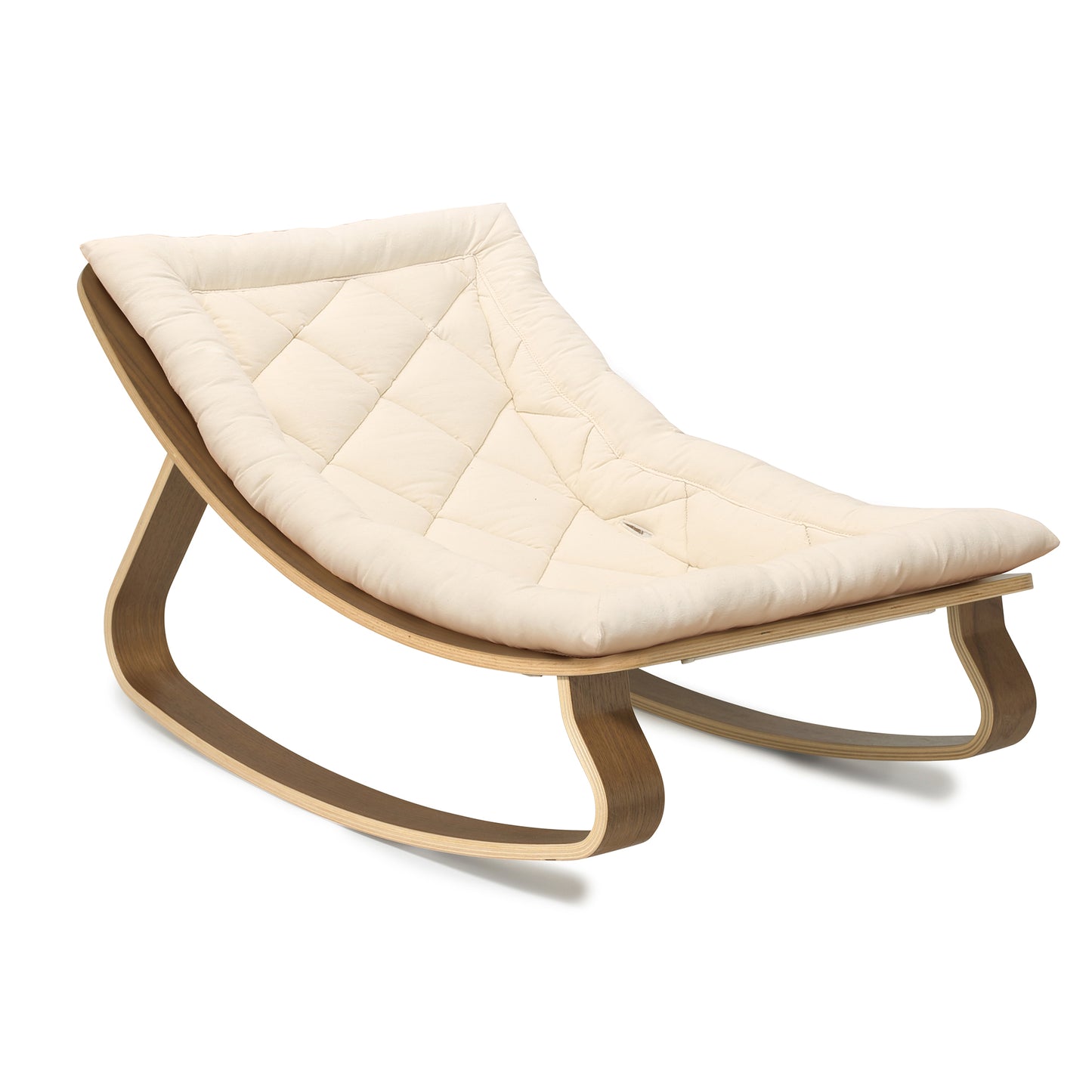 Charlie Crane Levo Baby Rocker - Walnut with Organic White Seat