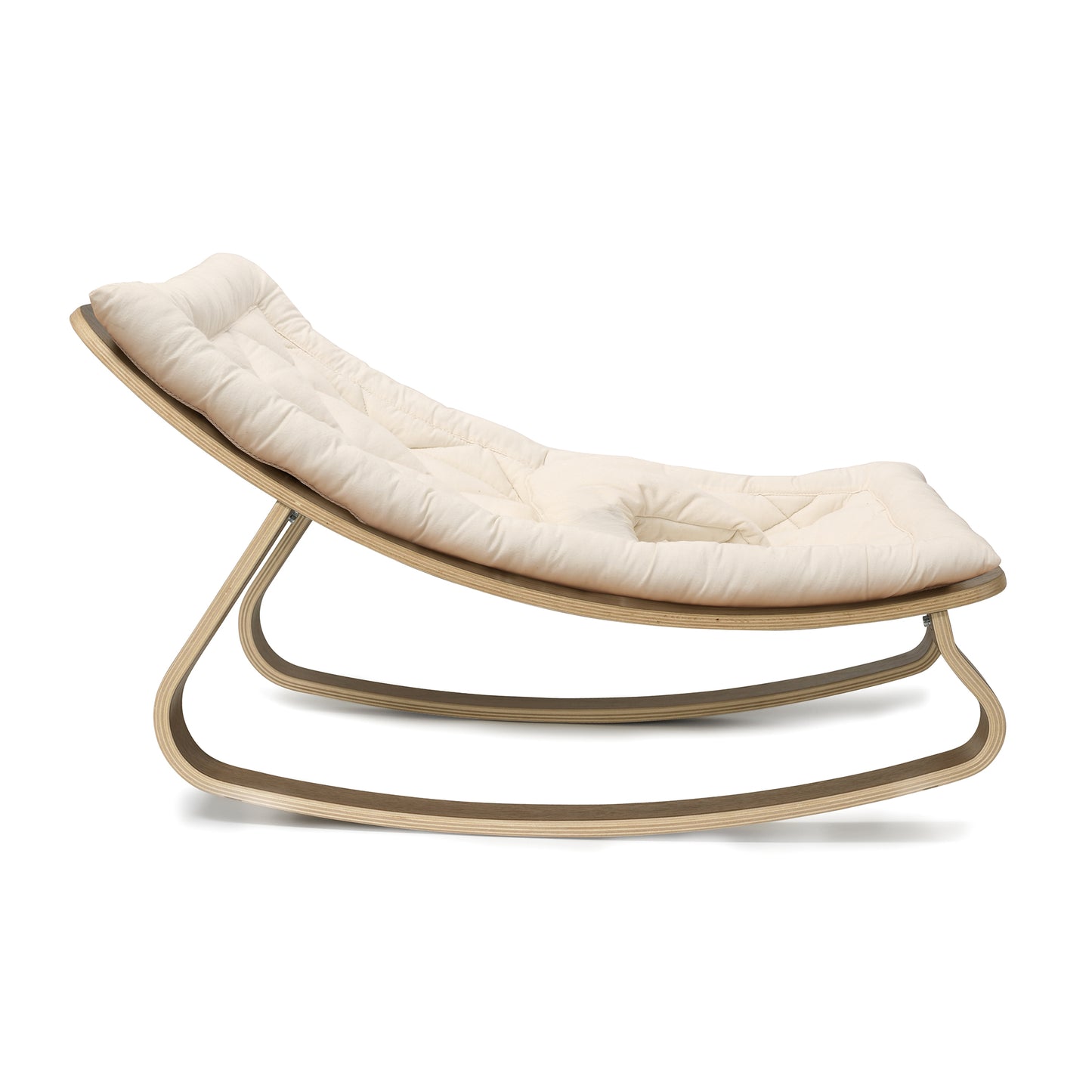 Charlie Crane Levo Baby Rocker - Walnut with Organic White Seat