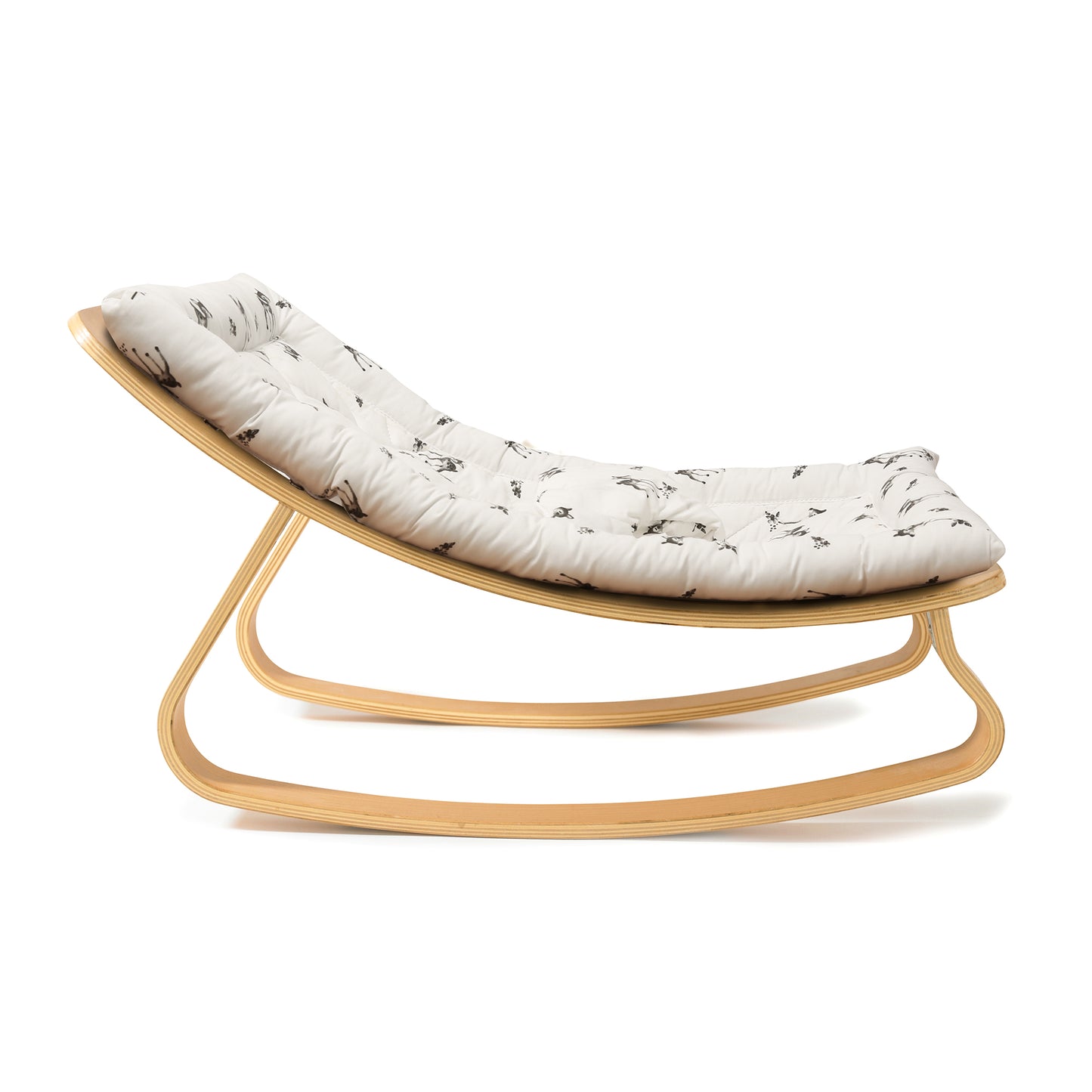 Charlie Crane Levo Baby Rocker - Beech with Rose In April Fawn Seat